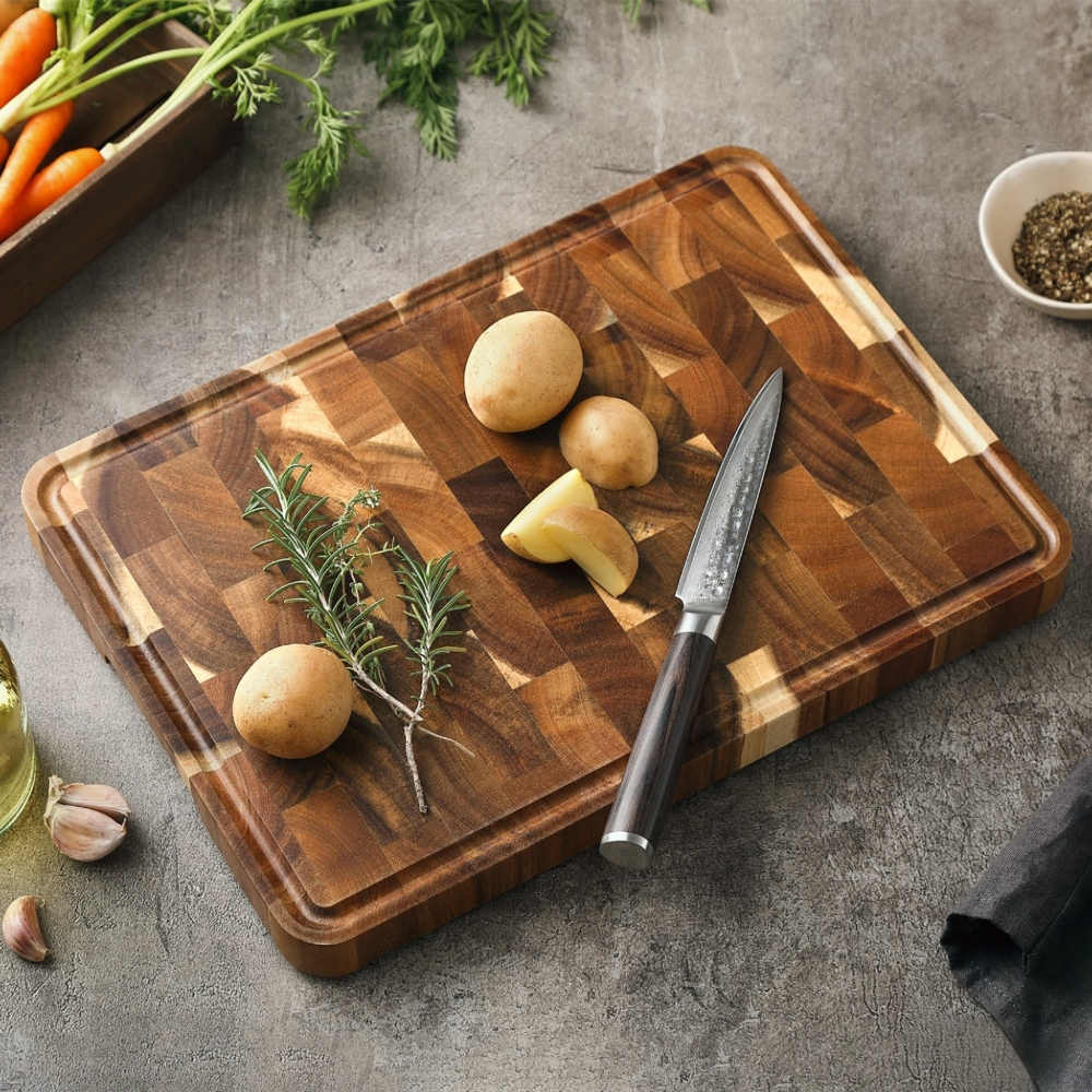 Acacia Wood Cutting Board – 36 × 24 × 2.7 cm
